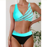 Lía - Vestido de Playa Halter Estampado Melange con Escote Favorecedor