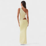 Serenela - Vestido maxi asimétrico elegante