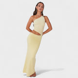 Serenela - Vestido maxi asimétrico elegante