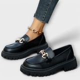 Lucía - Mocasines de plataforma para mujer con hebilla elegante
