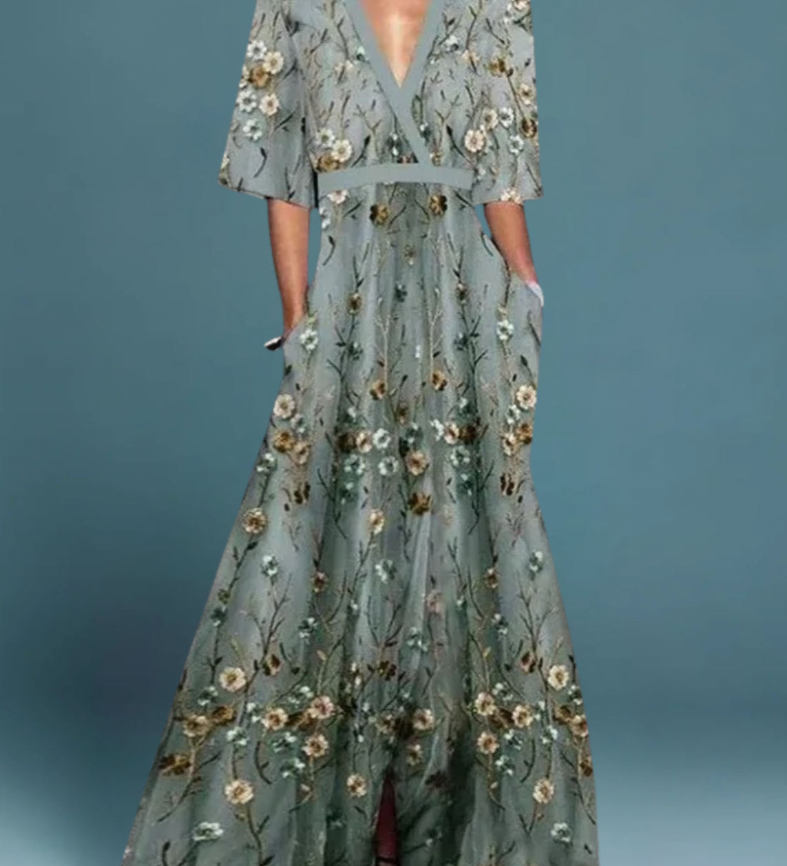 Ruth - Vestido maxi floral con elegancia moderna