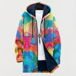 Sudadera con estampado artístico vibrante