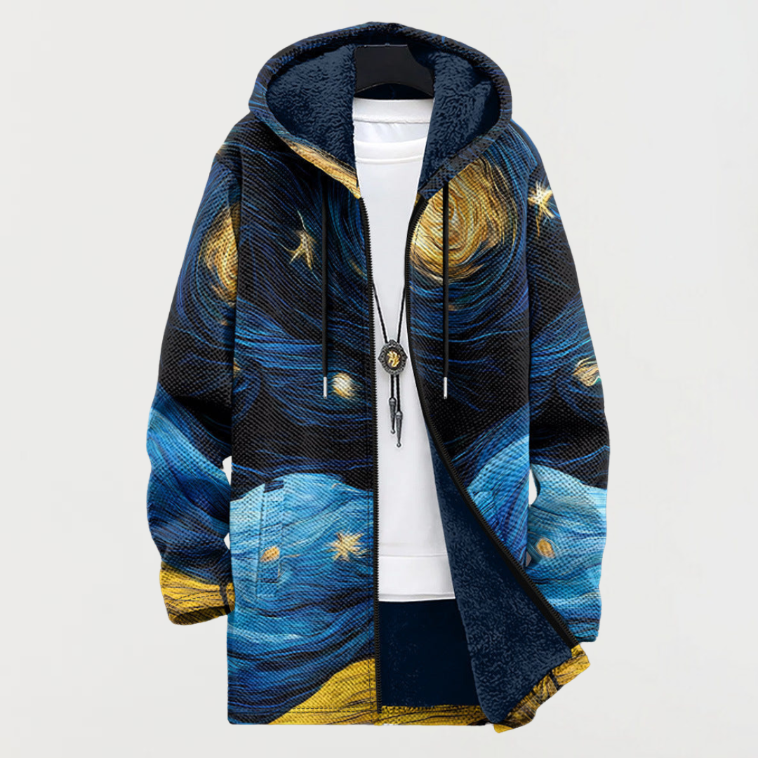 Manteau con estampado de cielo estrellado