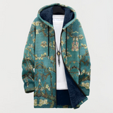 Chaqueta con diseño artístico de flores