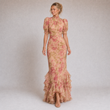 Rosalía - Vestido Largo Floral en Chiffon