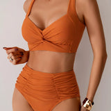 Nerea - Bikini de Talle Alto con Efecto Moldeador y Estampados Veraniegos