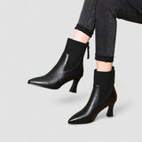 Clara - Botas con plataforma de cuero