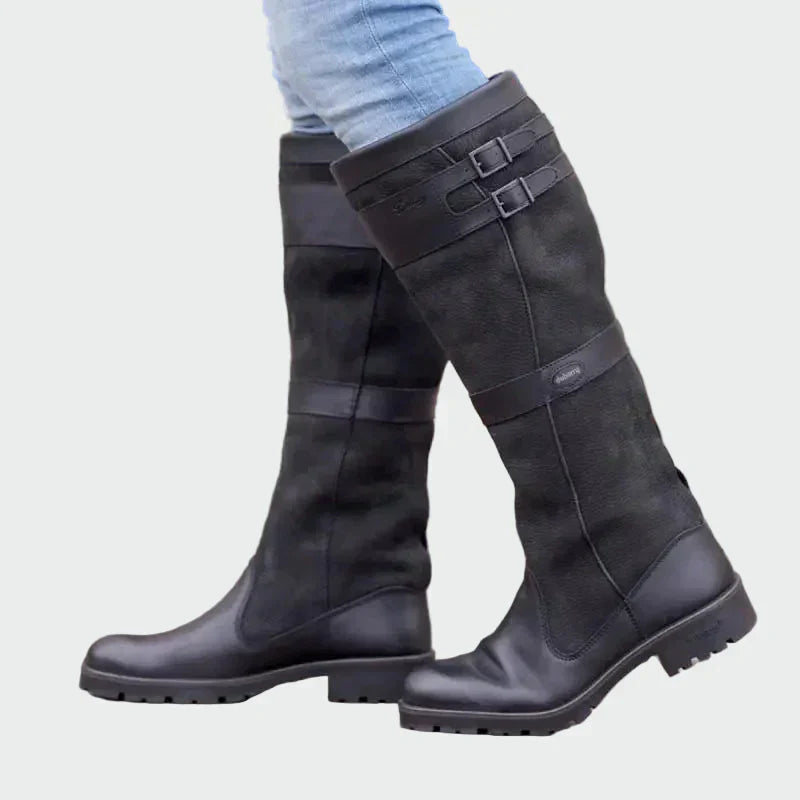 Botas de cuero retro para Valentina