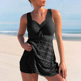 Martina - Tankini Elegante con Falda Vaporosa y Pantalón Corto Integrado
