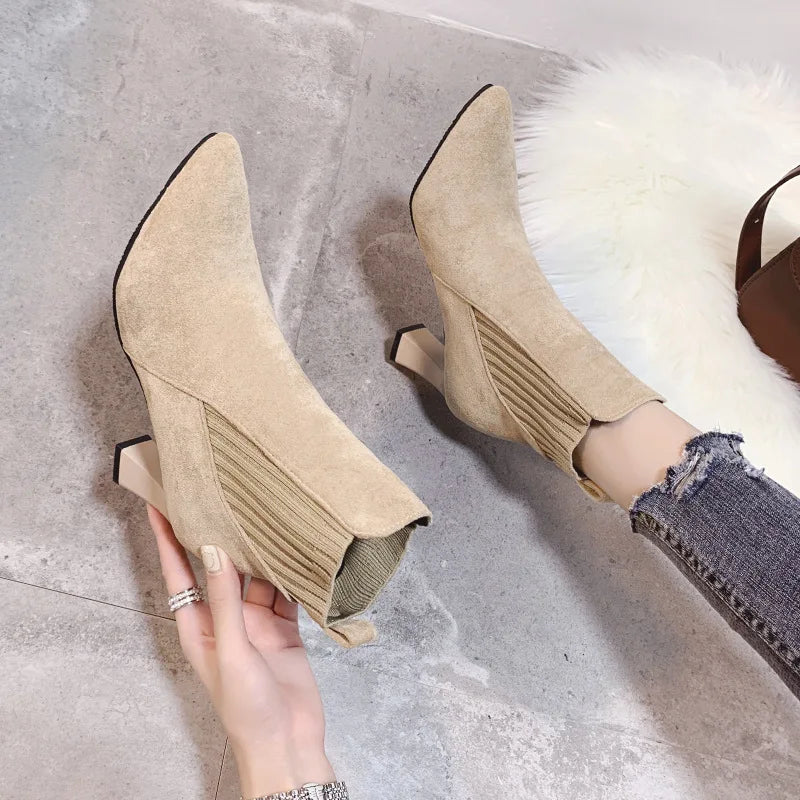 Rita - Botas con plataforma en ante