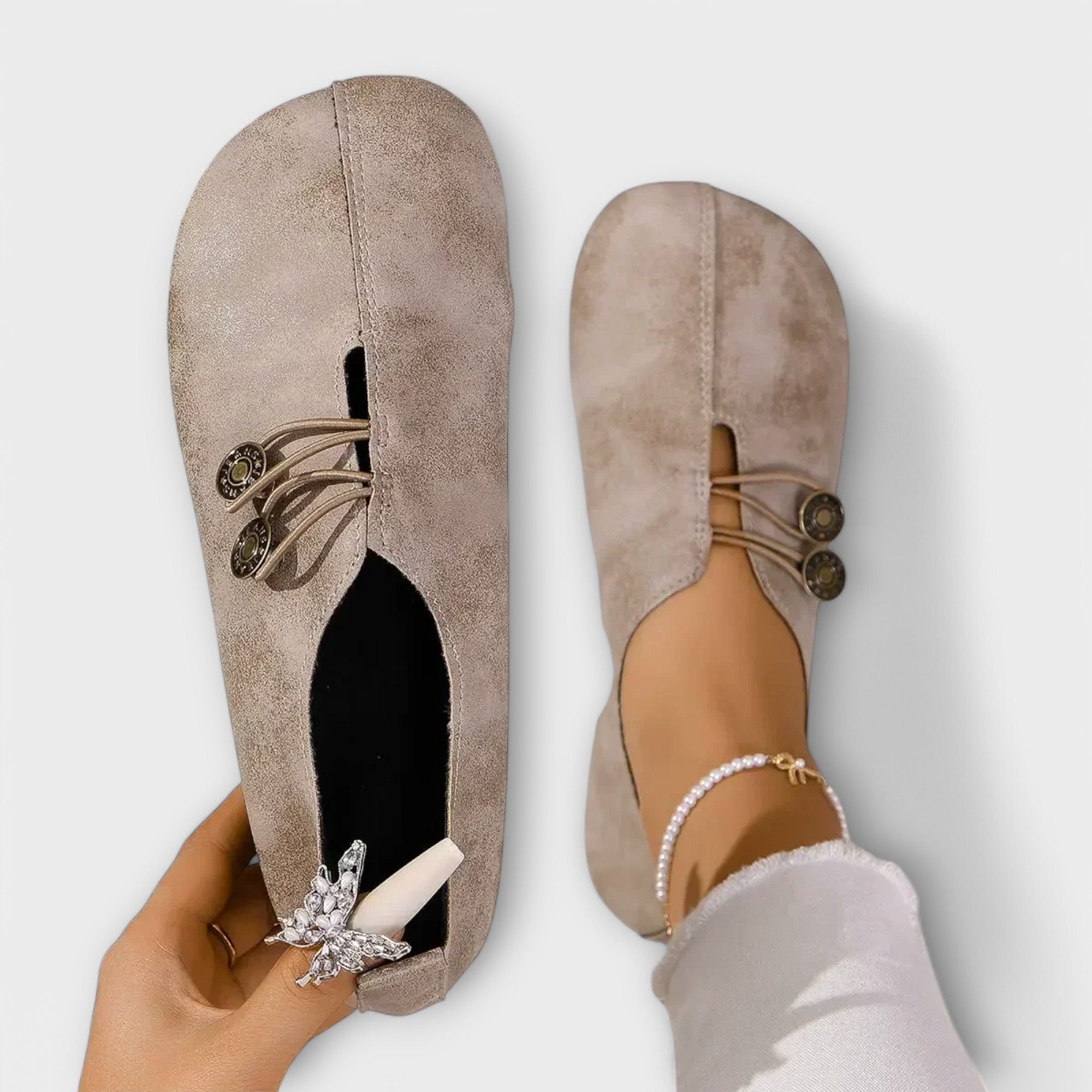 Noira - Mocasín de ante elegante