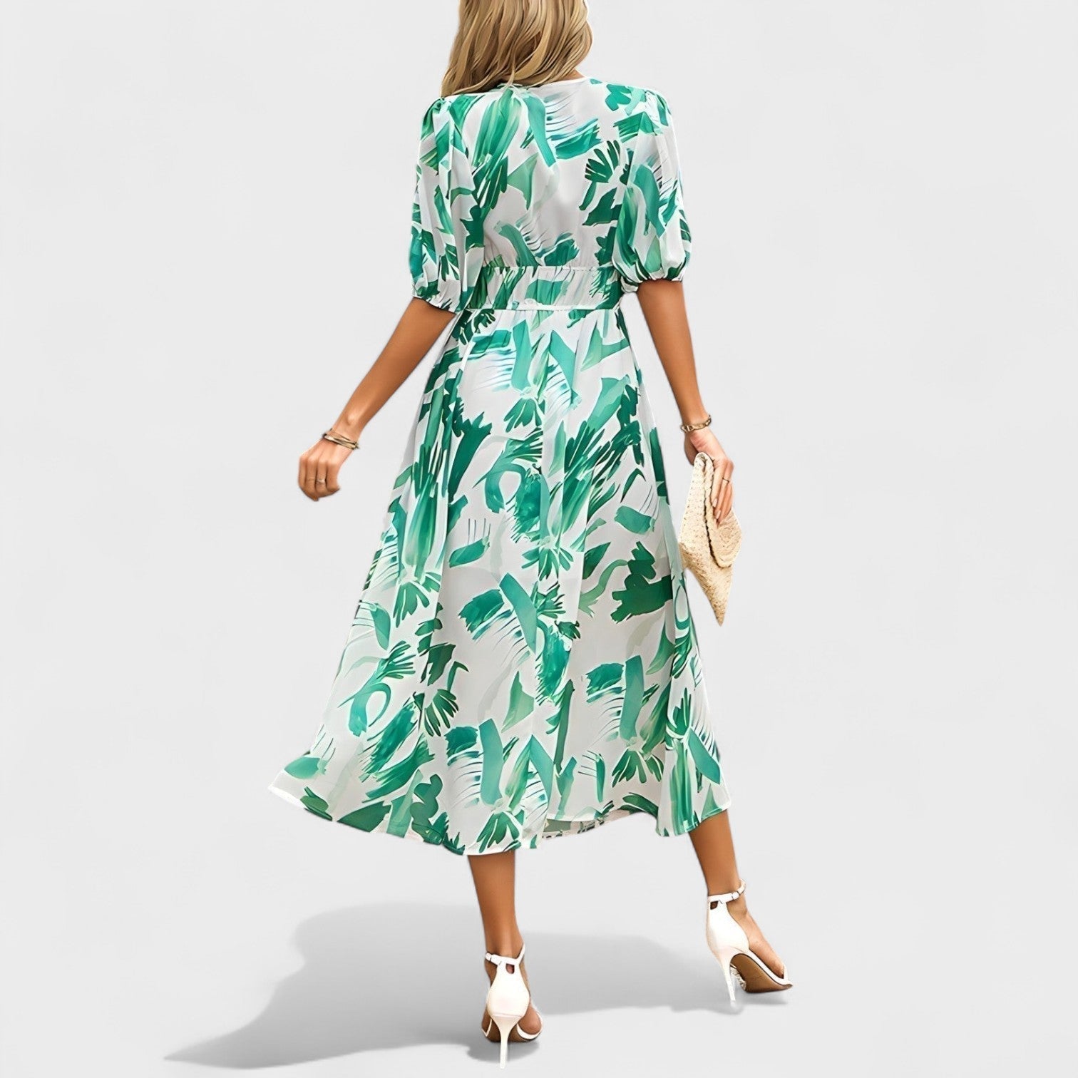 Clara - Vestido Midi Floral Chic y Elegante