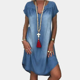 Vestido de Verano en Denim Amplio