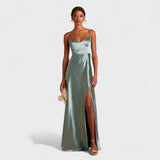 Lucía - Vestido largo de satén