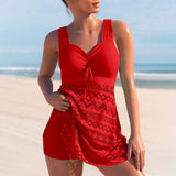 Martina - Tankini Elegante con Falda Vaporosa y Pantalón Corto Integrado