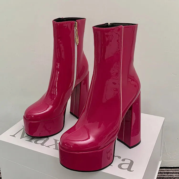 Carina - Botas con plataforma súper alta, llenas de encanto y confianza.