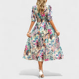 Clara - Vestido Midi Floral Chic y Elegante