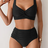 Nerea - Bikini de Talle Alto con Efecto Moldeador y Estampados Veraniegos