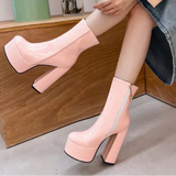 Carina - Botas con plataforma súper alta, llenas de encanto y confianza.