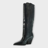 Botas con Diseño Croco y Tacón Elegante