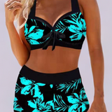 Rocío - Bañador de Talle Alto con Delicado Estampado Floral
