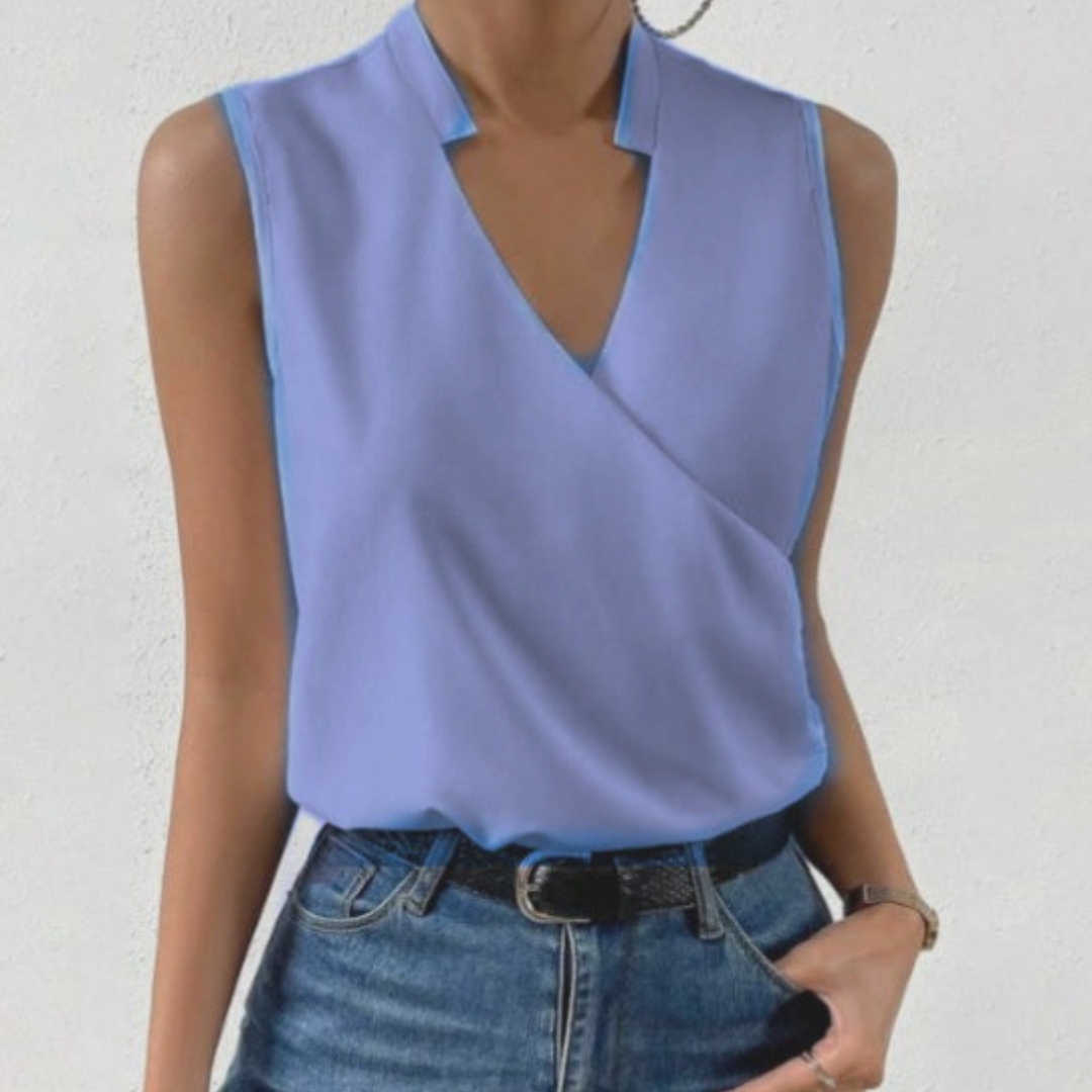 Saleta - Top suave con escote en V