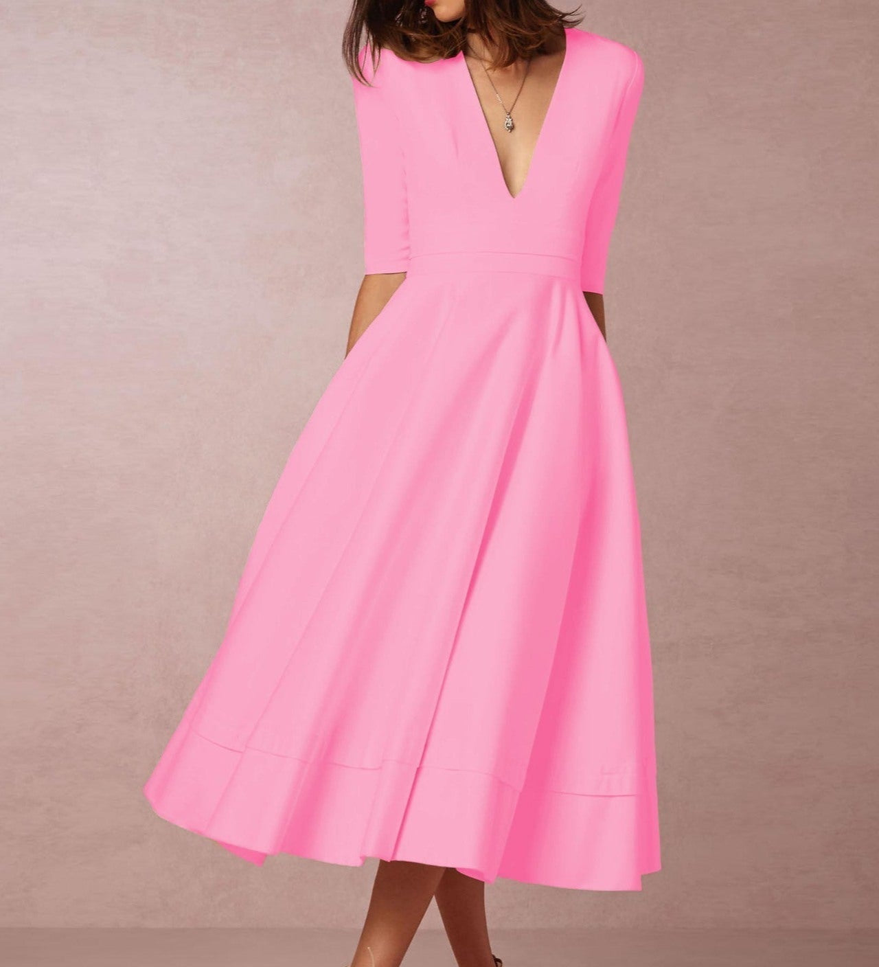 Laura - Elegante Vestido Midi Femenino