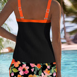 Diana - Tankini Chic de Dos Piezas con Top Favorecedor y Pantalón Cómodo