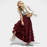 Falda Elegante con Detalle de Tulia
