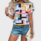Mónica - Blusa de manga corta elegante