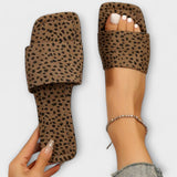 Elisabetta - Mocasines planos con estampado de leopardo