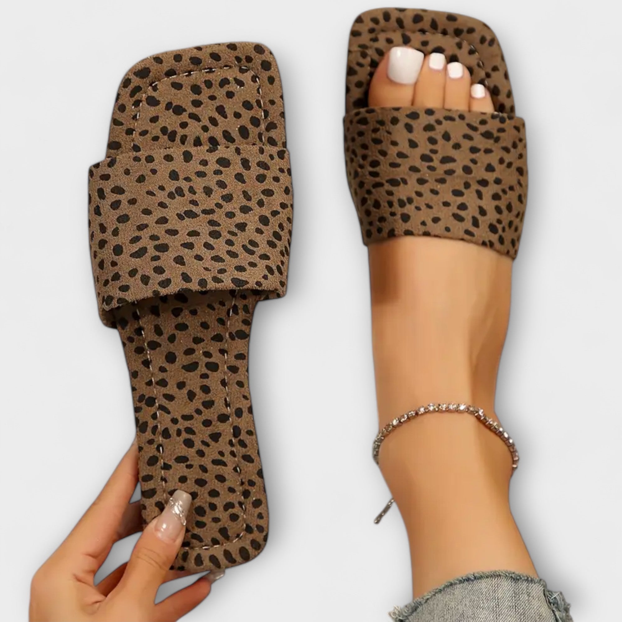 Elisabetta - Mocasines planos con estampado de leopardo