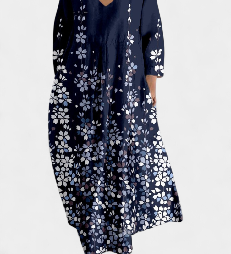 Ana - Vestido Fluido con Estampado Elegante