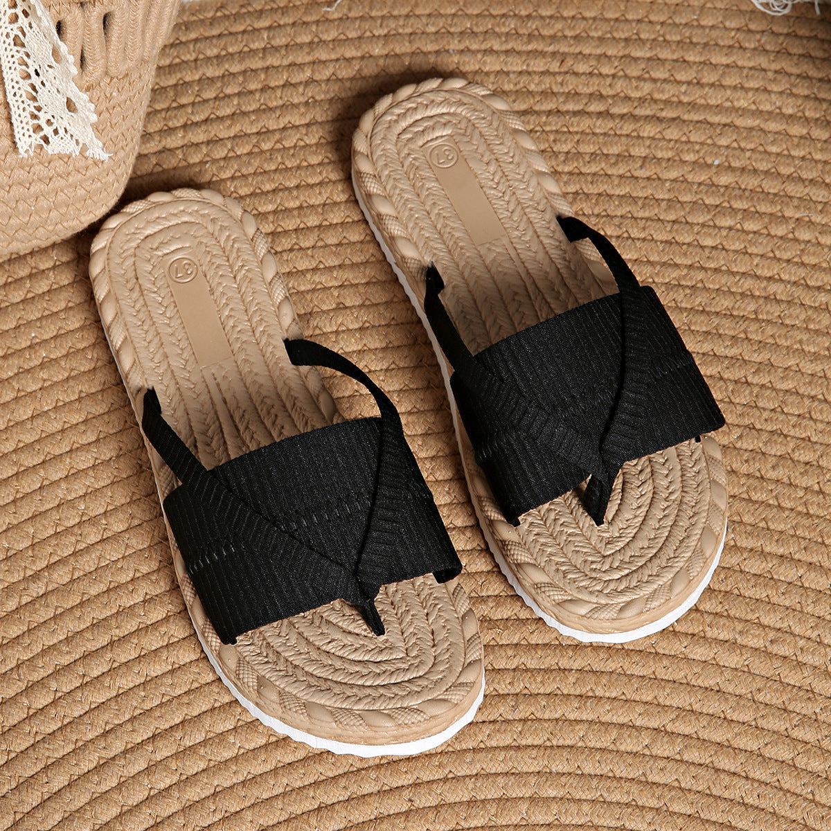Brisa - Sandalias ligeras de suela artesanal - Negro