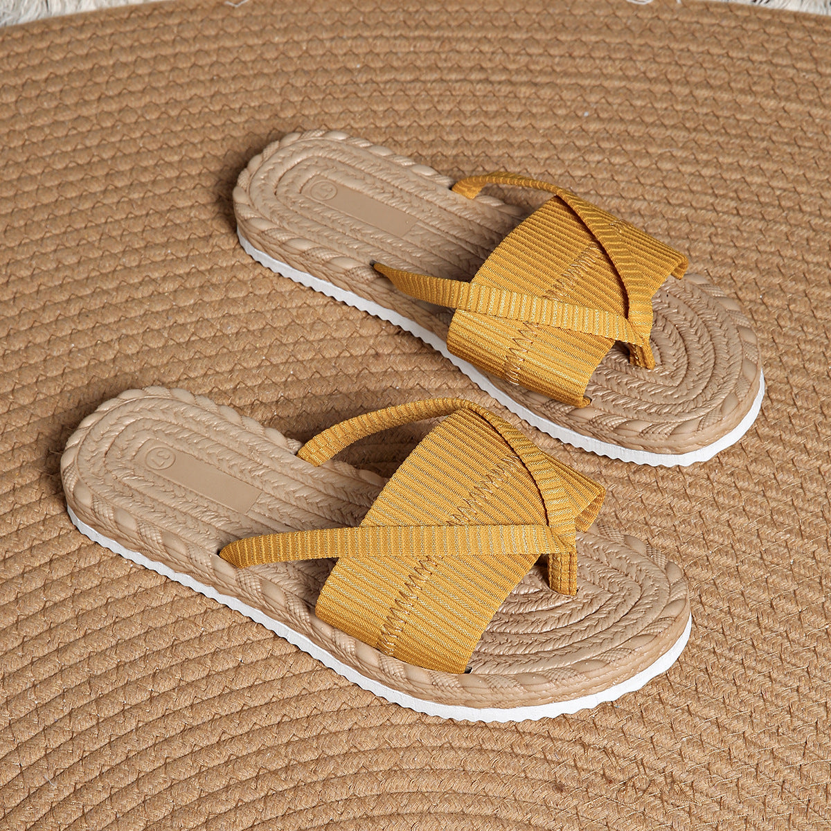 Brisa - Sandalias ligeras de suela artesanal - Amarillo