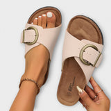 Margarita - Sandalias de corcho para mujer con diseño de hebilla