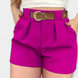 Shorts Plisados de Cintura Alta