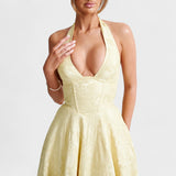 Halina - Vestido midi con corsé elegante
