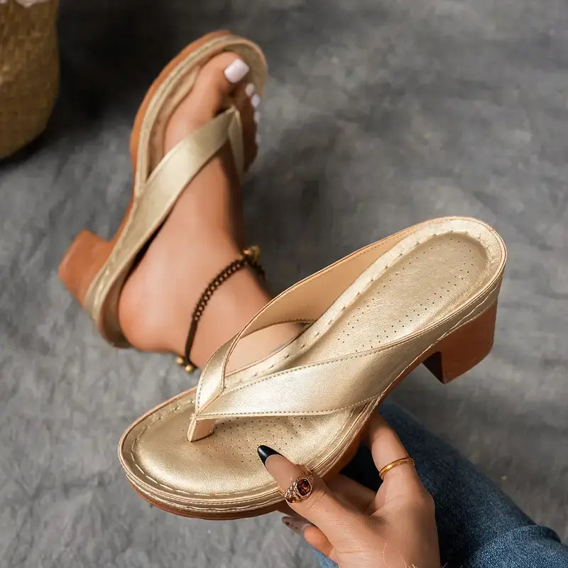 Celeste - Sandalias elegancia y confort - Dorado