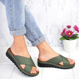 Claudia - Sandalias ergonómicas de tendencia - Verde