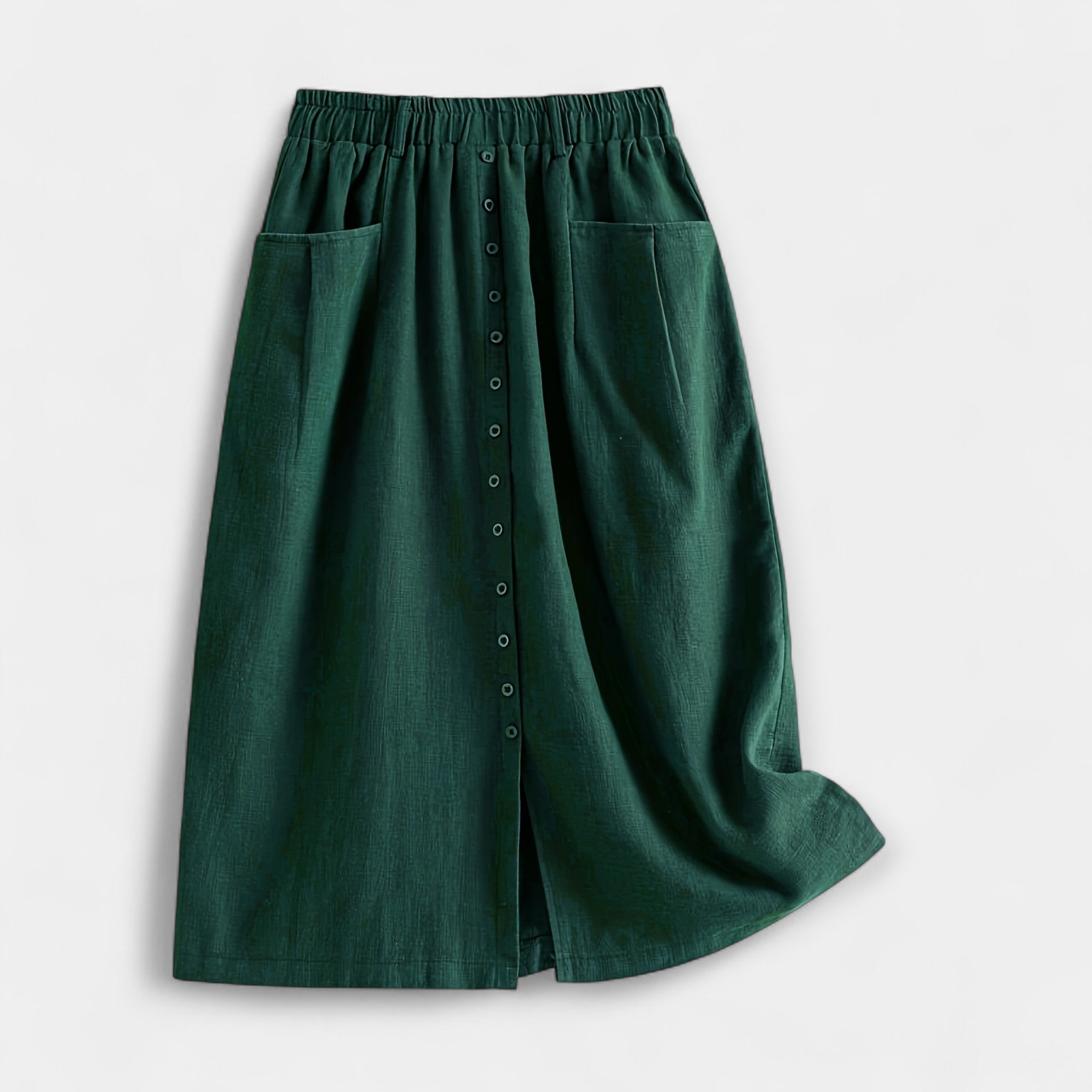 Falda Midi con Lavado Elegante