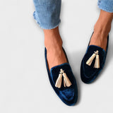 Quinlín - Mocasines de Inspiración Vintage con Franjas