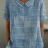 Amelia - Camisa de Rayas Elegante