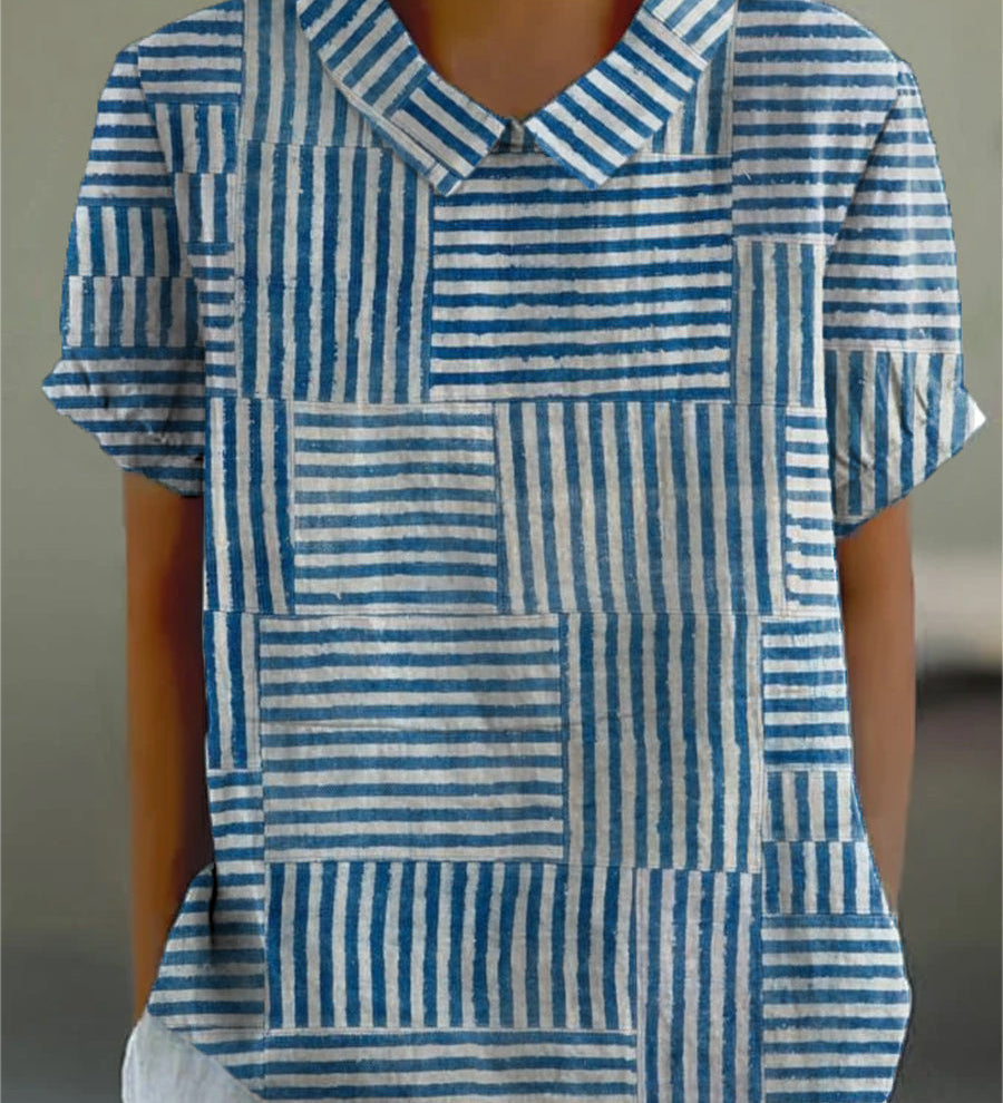 Amelia - Camisa de Rayas Elegante