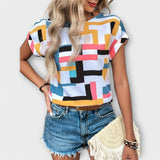 Mónica - Blusa de manga corta elegante