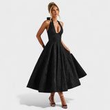 Efi - Vestido midi texturizado con elegancia moderna