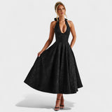 Efi - Vestido midi texturizado con elegancia moderna