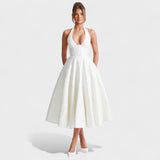 Efi - Vestido midi texturizado con elegancia moderna
