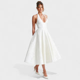 Efi - Vestido midi texturizado con elegancia moderna