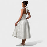 Efi - Vestido midi texturizado con elegancia moderna